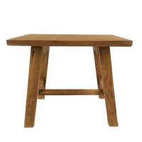 Banc traditionnel rustique en bois de teck démontable ANTIQUE pour appartement, chambre, salle à manger, salon, hôtel, école, entrepôt