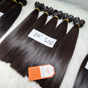 สินค้าเส้นผมมนุษย์ทอแบบตรง SDD สีดำธรรมชาติความยาว10 12นิ้ว - Product Image 1