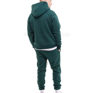 Survêtements à capuche 100 % coton sur mesure, style unique, couleur unie, broderie, respirants, séchage rapide, taille élastique, hiver - Product Image 2