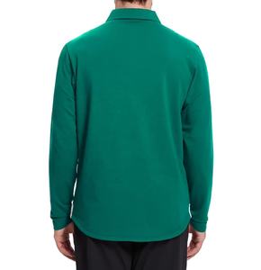 T-shirt polo 100% pur coton pour hommes réguliers vierges de haute qualité personnalisés en gros, chemise à manches longues, impression brodée lo - Product Image 6