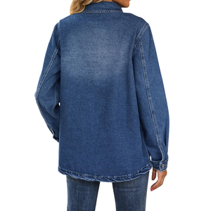 Camisa Vaquera de Mezclilla para Mujer, Servicio OEM, Nuevo Diseño de Moda, Transpirable, Lisa, Teñida, para Uso en Exteriores - Product Image 6