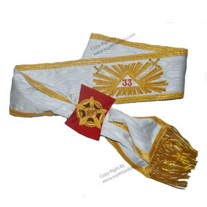 Cinturón ceremonial Cinturón de cintura Faja de cintura roja Accesorios de inspector de Regalia de alta calidad a la venta - Product Image 6