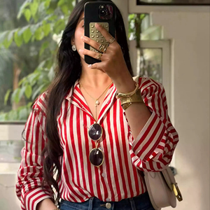 Camisas con estampado único y personalizado para mujer, ropa informal de alta demanda de proveedor al por mayor, artículo de ropa de mujer occidental - Product Image 1