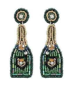 Latest Bohemian Beaded Floral <b>Funky</b> Pattern Handmade Drop <b>Earrings</b> Rose Gold New Fashion Party Wear - Product Image 5