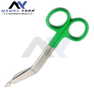 Ciseaux utilitaires EMT en acier inoxydable du fabricant, manche en plastique orange, ciseaux de pansement pour infirmières, norme de sécurité Mol - Product Image 2