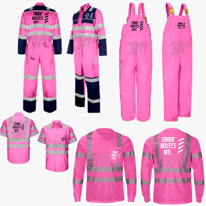 Ensemble de vêtements de travail industriels bavoir réfléchissant imperméable chemise en polyester boutonnée col rond vêtements de sécurité réfléchissants professionnels - Product Image 1