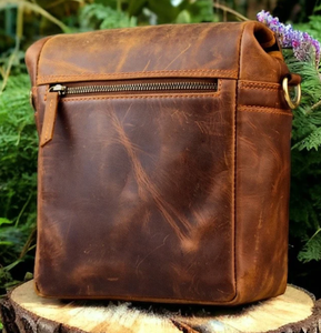 High Quality Genuine Leather <b>Camera</b> Bag Lightweight Eco-Friendly Fashion Durable Zipper Closure <b>Secure</b> Foldable Digital Gear - Product Image 2