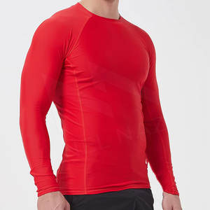 Camisas de compresión de protección contra sarpullidos de poliéster transpirable de secado rápido Unisex de manga larga para adultos gimnasio entrenamiento de culturismo muscular - Product Image 6