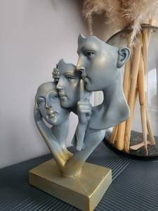 Dernière conception de sculpture de table à visage humain pour dessus de table Sculpture abstraite moderne pour la décoration de la maison Sculpture décorative en métal - Product Image 2