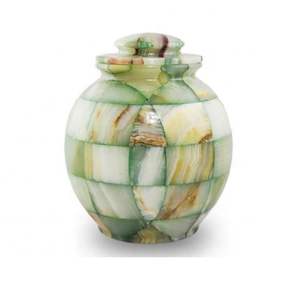 Urna de cremación de mármol blanco puro, cenizas humanas para adultos, tarro de piedra pulida suave, recuerdo minimalista - Product Image 5