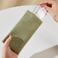 Étui à lunettes rectangulaire élégant en PU avec fermeture automatique, étui souple et étanche pour lunettes, sac anti-pression pour lunettes