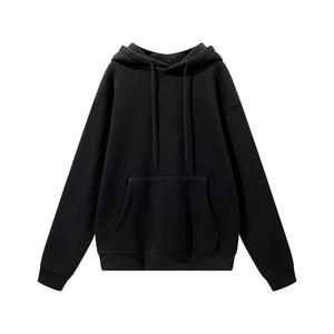 Alta calidad Unisex 2 piezas Casual sólido logotipo personalizado 350g sudaderas con capucha y sudaderas con capucha de algodón apiladas para hombres - Product Image 4