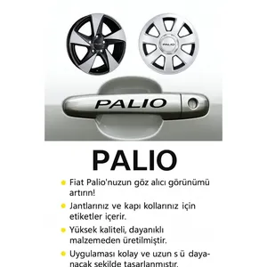 Juego de 10 Calcomanías para Automóvil Fiat Palio, Calcomanías para Manijas de Puerta y Llantas de Sticker Master - Product Image 2