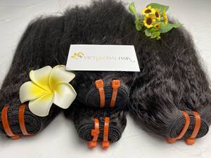 Paquets de tissage de cheveux humains bruts non transformés Yaki droits avec des paquets de cheveux vietnamiens crépus de Style vague de corps - Product Image 2