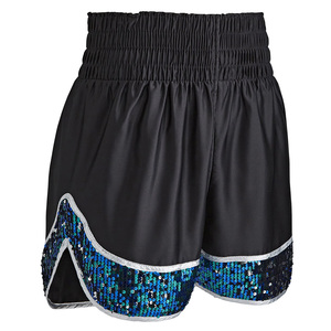 Pantalones cortos de boxeo transpirables para mujer con impresión personalizada Proveedor OEM para entrenamiento y partidos Opciones de etiqueta privada - Product Image 1