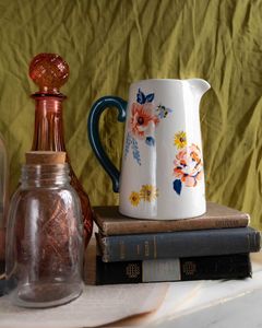 JUGS Design classique Pichet à eau en résine de polyester Texture en résine avec motif de tourbillon d'abricot Aqua pour les cadeaux de Noël de cuisine - Product Image 3