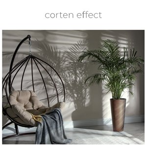 Fioriera TUBUS SLIM CORTEN 27L, con serbatoio, dimensioni (mm) 300x300x572, colore rame - Product Image 2