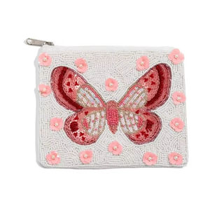 Nueva llegada mariposa personalizada moda de lujo con cuentas bordado mariposa Mini bolso muñequera monedero de la India hecho a mano - Product Image 1
