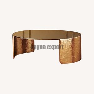 Table centrale moderne en verre trempé noir martelé en métal de qualité supérieure pour la décoration du salon, meubles de maison - Product Image 1