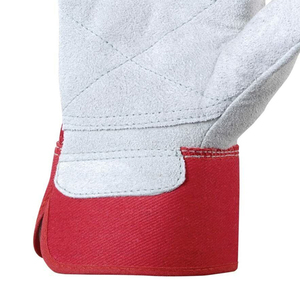 Guantes DE TRABAJO DE SEGURIDAD DE CUERO genuino, doble palma de cuero, construcción al aire libre, jardinería, conductor, trabajo en el patio, resistente, transpirable - Product Image 6