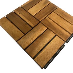 Dalles de terrasse modernes en bois d'acacia 300x300mm, antidérapantes, imperméables, lisses, bicolores, pour extérieur, maison, jardin, terrasse, cour - Product Image 4