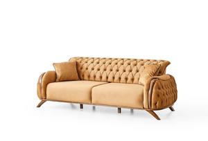 Sofá cama reclinable Moderno y Contemporáneo de lujo, muebles de tela para el hogar, apartamento, Hotel, Villa, uso, juego de sala de estar contemporáneo - Product Image 3