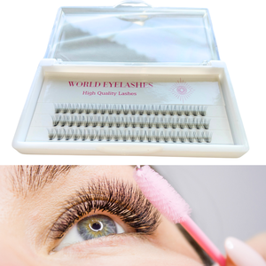 Kits d'extensions de cils 2024 Cluster avec vison individuel CC-Curl 0.15mm d'épaisseur Plateaux de fournitures de marque privée - Product Image 5