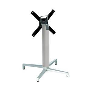 <b>Folding</b> Painted Die-Cast Aluminium <b>Table</b> Base H73 cm, Cross Foot, for Indoor and Outdoor Bistro Cafe <b>Tables</b> up to 80 cm - Product Image 3