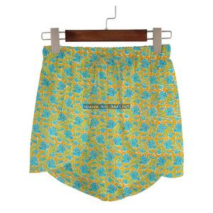 Pantalones Cortos de Algodón de Lujo con Estampado a Mano, Cintura Elástica con Cordón, Ropa Casual de Verano para Mujer, Ideal para Vacaciones en la Playa - Product Image 1