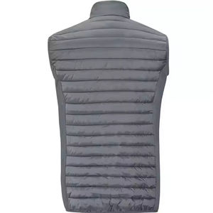 Fashionable Men's Puffer <b>Vest</b> Jacket Padded <b>Black</b> Grey Collar Plain Winter Wear Men's Jackets for Man - Product Image 2