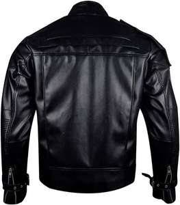 แจ็กเก็ตหนังผู้ชายขนาดใส่สบายสำหรับแจ็กเก็ตหนังของผู้ชายทำจากโรงงาน - Product Image 2