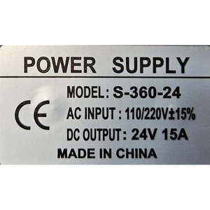 Fuente de Alimentación de Repuesto Jaysprinter de 24V-48V para Impresora de Inyección de Tinta S-360-24 Compatible con Tinta UV/Base Agua/Solvente/Eco Solvente Nueva - Product Image 2