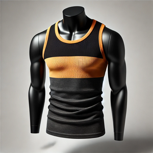 Usine directe de haute qualité hommes Gym débardeur respirant décontracté XL vêtements de Fitness coton lavé couleur unie sans manches plaine tricot - Product Image 4