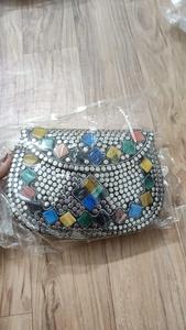 กระเป๋าคลัทช์ประดับด้วยลูกปัดโลหะโมเสกหรูหราศิลปะคลาสสิกหรูหรางานแฮนด์เมดหินฝังออกแบบไม่ซ้ำใครกระเป๋าแฟชั่นยามเย็น - Product Image 5