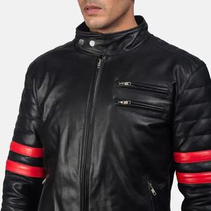 Haute qualité personnalisé hommes hiver haute rue respirant veste en cuir décontracté toile porter pour travail motos en vrac - Product Image 5