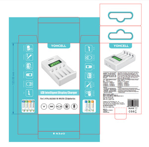 Yohcell On-The-Go sạc pin sạc với màn hình LCD 4-khe cắm EU chúng tôi cắm adapter cho Ni-MH <span class=keywords><strong>AA</strong></span> AAA pin sạc - Product Image 6