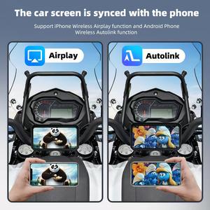 Pantalla de Moto de <span class=keywords><strong>5</strong></span> <span class=keywords><strong>pulgadas</strong></span>, Monitor portátil para motocicleta, compatible con DVR, navegación para motocicleta, CarPlay inalámbrico, Android Auto - Product Image 5