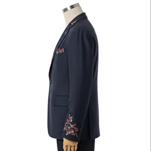 Blazers d'affaires respirants avec détails brodés, tissu tissé doux, coupe confortable, vêtements de cérémonie, vêtements de bureau pour femmes, vestes - Product Image 5