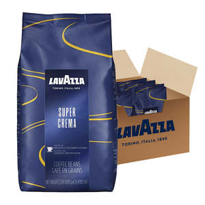 Venta caliente al por mayor Lavazza Super Crema granos de café 6x1KG precio de fábrica Premium italiano Espresso tostado a granel suministro de calidad - Product Image 1