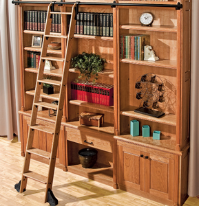 ระบบบันไดห้องสมุดแบบสั่งทำพิเศษ (ไม้เนื้อแข็ง) - Product Image 6