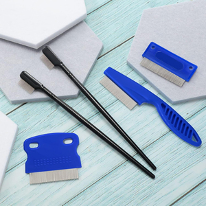 Fine Teeth Grooming <b>Comb</b> for Dogs & Cats Simple Style <b>Comb</b> with Rubber Handle Custom Size Stainless Steel & ABS Plastic Material - Product Image 5