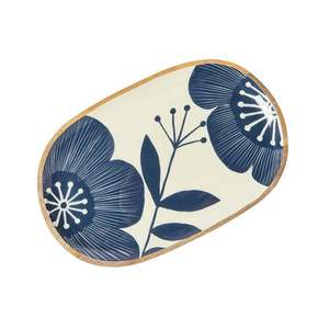 Plateau rond en résine pure Designer Decal Print Tray Platter Home Decor Table Top Kitchen Ware Mango Wood Tray - Product Image 5