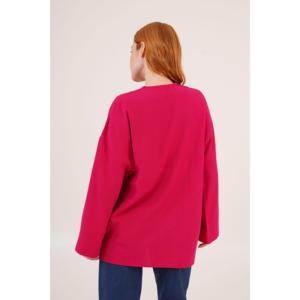 Túnica Lustrin para Mujer, Color Fucsia, Mezcla de Viscosa, Manga Española, con Detalle de Lazo Frontal, para Pedidos al Por Mayor - Product Image 6
