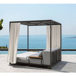 Hotel Jardín Piscina Daybed Muebles de exterior Tumbona Cama de sol Tienda de campaña con marco de aluminio Cama con dosel - Product Image 4