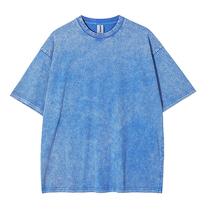 Camiseta extragrande de algodón 100% personalizada para hombre, camiseta de peso pesado Vintage con estampado de lavado ácido transpirable, patrón sólido en blanco, venta al por mayor - Product Image 3