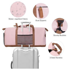 Grand sac de sport durable, sac de voyage, sac de sport multifonctionnel, sac de week-end avec compartiment à chaussures pour les voyages, le sport et les déplacements - Product Image 4