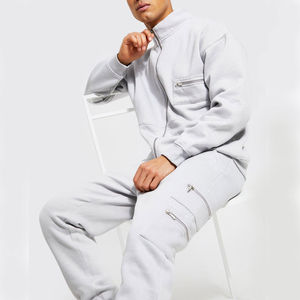 Nueva venta al por mayor diseñe su propio chándal deportivo hecho profesional moda de invierno cremallera barato nuevo chándal de hombre al por mayor - Product Image 3