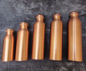 Handcrafted Modern Eco-Friendly Pure Copper Large Capacity Drinking Water <b>Bottle</b> Natural Copper <b>Flask</b> Lid for Home Yoga Travel - Product Image 1