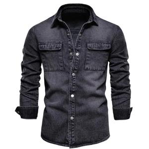 <b>Men's</b> Denim Jean <b>Jacket</b> Casual Outwear Spring Autumn Denim Button up Coat Oversize Denim <b>Jacket</b> <b>for</b> <b>Man</b> - Product Image 4