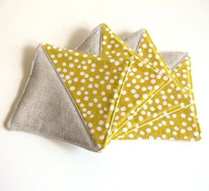 <b>Square</b> Shape Soft Cloth Linen Coaster for Home Restaurant <b>Table</b> Coaster - Product Image 1